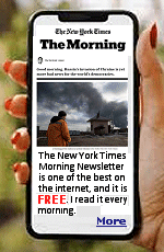 While liberal in their editorial content, the New York Times morning newsletter, often referred to as "The Morning," is free to subscribe to and does not require a digital or print subscription, all they ask is that you give them your email address. The newsletter provides a curated summary of important news stories delivered to your inbox each morning.